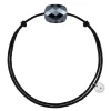 Morganne Bello Cordons-BRACELET CORDON NOIR COUSSIN HEMATITE