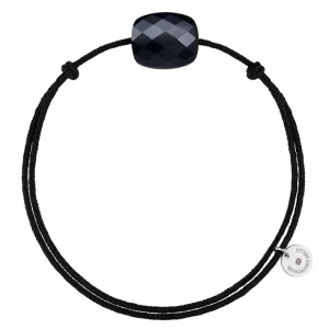 Morganne Bello Cordons-BRACELET CORDON NOIR COUSSIN ONYX