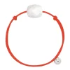 Morganne Bello Cordons-BRACELET CORDON ORANGE COUSSIN AGATE BLANCHE