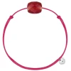 Morganne Bello Cordons-BRACELET CORDON ROSE FLUO COUSSIN QUARTZ ROUGE