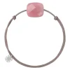Morganne Bello Cordons-BRACELET CORDON TAUPE COUSSIN OVERSIZE QUARTZ GUAVA