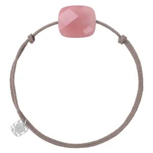 Morganne Bello Cordons-BRACELET CORDON TAUPE COUSSIN OVERSIZE QUARTZ GUAVA