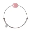 Morganne Bello Cordons-BRACELET CORDON TAUPE COUSSIN QUARTZ GUAVA