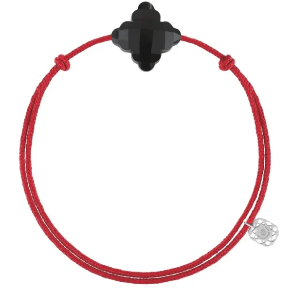 Morganne Bello Cordons-BRACELET CORDON VERMILLON BAROQUE ONYX