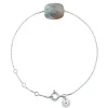 Morganne Bello Bracelet-BRACELET OR BLANC COUSSIN LABRADORITE