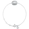 Morganne Bello Bracelet-BRACELET OR BLANC COUSSIN PIERRE DE LUNE GRISE
