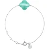 Morganne Bello Bracelet-BRACELET OR BLANC TREFLE AMAZONITE