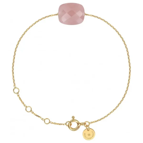 Morganne Bello Bracelet-BRACELET OR JAUNE COUSSIN QUARTZ GUAVA