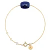 Morganne Bello Bracelet-BRACELET OR JAUNE COUSSIN LAPIS LAZULI