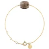 Morganne Bello Bracelet-BRACELET OR JAUNE COUSSIN QUARTZ FUME