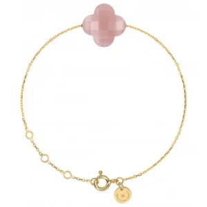 Morganne Bello Bracelet-BRACELET OR JAUNE TREFLE QUARTZ GUAVA