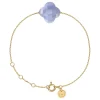 Morganne Bello Bracelet-BRACELET OR JAUNE TREFLE AGATE BLEUE DENTELLE