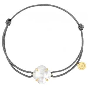 Morganne Bello Bracelet-BRACELET VICTORIA CORDON GRIS NACRE BLANCHE OR JAUNE