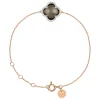 Morganne Bello Bracelet-BRACELET VICTORIA DIAMANTS QUARTZ FUME + DIAMANTS OR ROSE
