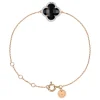 Morganne Bello Bracelet-BRACELET VICTORIA DIAMANTS ONYX + DIAMANTS OR ROSE