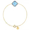Morganne Bello Bracelet-BRACELET VICTORIA DIAMANTS TOPAZE (swiss blue) + DIAMANTS OR JAUNE