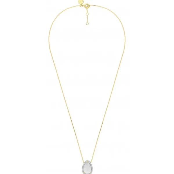 Morganne Bello Collier-COLLIER ALMA NACRE BLANCHE ET DIAMANTS OR JAUNE
