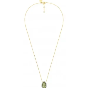 Morganne Bello Collier-COLLIER ALMA QUARTZ OLIVE ET DIAMANTS OR JAUNE