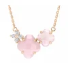 Morganne Bello Collier-COLLIER BOUQUET OPALE ET QUARTZ ROSE + DIAMANTS OR ROSE