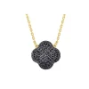 Morganne Bello Collier-COLLIER CHANCE DIAMANTS NOIRS SERTIS OR JAUNE