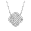 Morganne Bello Collier-COLLIER CHANCE DIAMANTS SERTIS OR BLANC