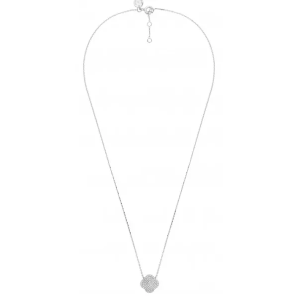 Morganne Bello Collier-COLLIER CHANCE DIAMANTS SERTIS OR BLANC