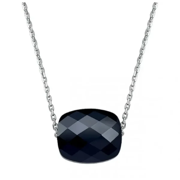 Morganne Bello Collier-COLLIER OR BLANC COUSSIN ONYX