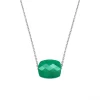 Morganne Bello Collier-COLLIER OR BLANC COUSSIN AGATE VERTE