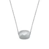 Morganne Bello Collier-COLLIER OR BLANC COUSSIN PIERRE DE LUNE GRISE