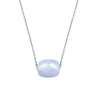 Morganne Bello Collier-COLLIER OR BLANC COUSSIN AGATE BLEUE DENTELLE