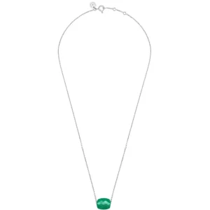 Morganne Bello Collier-COLLIER OR BLANC COUSSIN AGATE VERTE