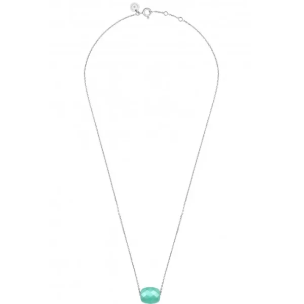 Morganne Bello Collier-COLLIER OR BLANC COUSSIN AMAZONITE