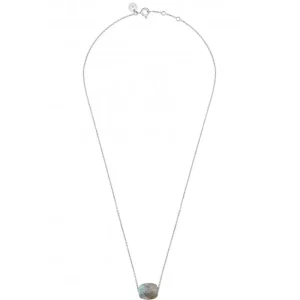 Morganne Bello Collier-COLLIER OR BLANC COUSSIN LABRADORITE