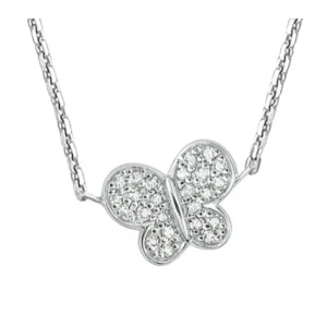 Morganne Bello Collier-COLLIER OR BLANC DIAMANTS