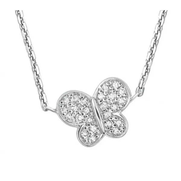 Morganne Bello Collier-COLLIER OR BLANC DIAMANTS