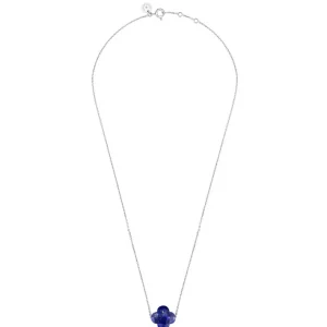 Morganne Bello Collier-COLLIER OR BLANC TREFLE LAPIS LAZULI