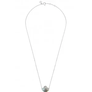 Morganne Bello Collier-COLLIER OR BLANC TREFLE LABRADORITE