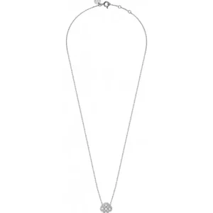 Morganne Bello Collier-COLLIER OR BLANC TRÈFLE DIAMANTS