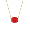 Morganne Bello Collier-COLLIER OR JAUNE COUSSIN CORNALINE