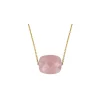Morganne Bello Collier-COLLIER OR JAUNE COUSSIN QUARTZ GUAVA