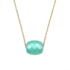 Morganne Bello Collier-COLLIER OR JAUNE COUSSIN AMAZONITE