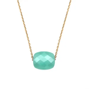 Morganne Bello Collier-COLLIER OR JAUNE COUSSIN AMAZONITE