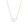 Morganne Bello Collier-COLLIER OR JAUNE COUSSIN AGATE BLANCHE