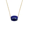 Morganne Bello Collier-COLLIER OR JAUNE COUSSIN LAPIS LAZULI