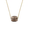 Morganne Bello Collier-COLLIER OR JAUNE COUSSIN QUARTZ FUME