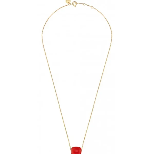 Morganne Bello Collier-COLLIER OR JAUNE COUSSIN CORNALINE