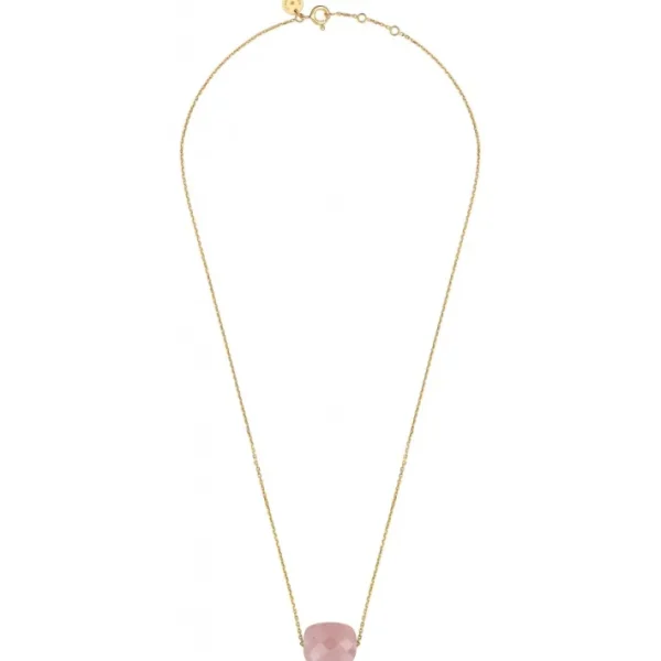 Morganne Bello Collier-COLLIER OR JAUNE COUSSIN QUARTZ GUAVA