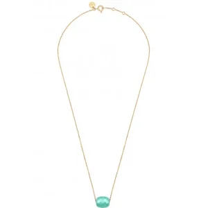 Morganne Bello Collier-COLLIER OR JAUNE COUSSIN AMAZONITE