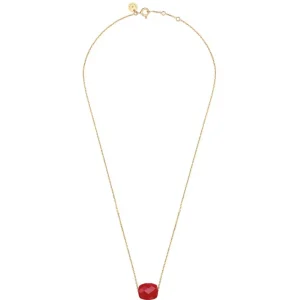 Morganne Bello Collier-COLLIER OR JAUNE COUSSIN QUARTZ ROUGE