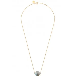 Morganne Bello Collier-COLLIER OR JAUNE TREFLE LABRADORITE